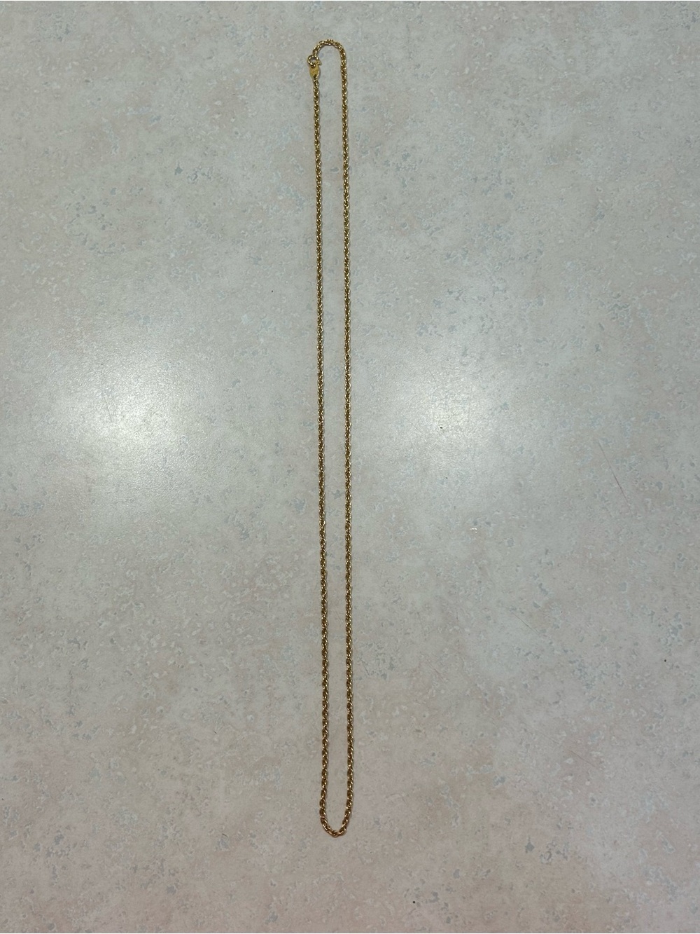 Avon Shiny Gold Rope Chain Necklace 28”